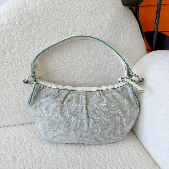 Celine Canvas Printed Handbag 9328 in blue Canvas from Grailed, photo 1 of 1