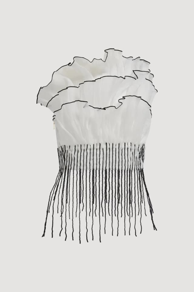 AJE Leigh Top in IVORY, image 1 of 1 from Aje