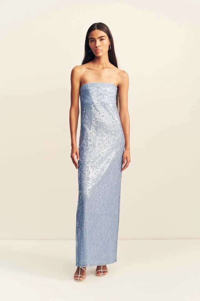 Shona Joy AMERIE STRAPLESS MAXI DRESS - ARCADIAN BLUE, image 1 of 1 from Shona Joy