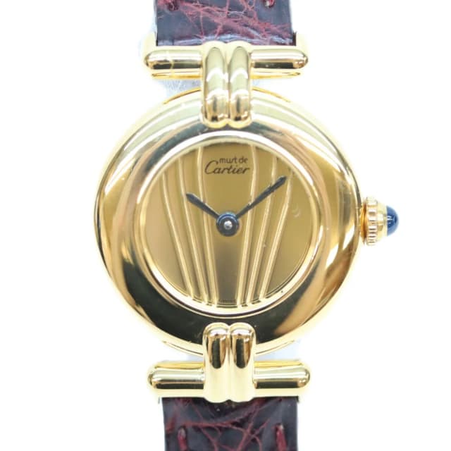 Cartier Must Colisee SM Vermeil Gold Dial Watch in Gold Leather from The Reluxe, photo 1 of 1