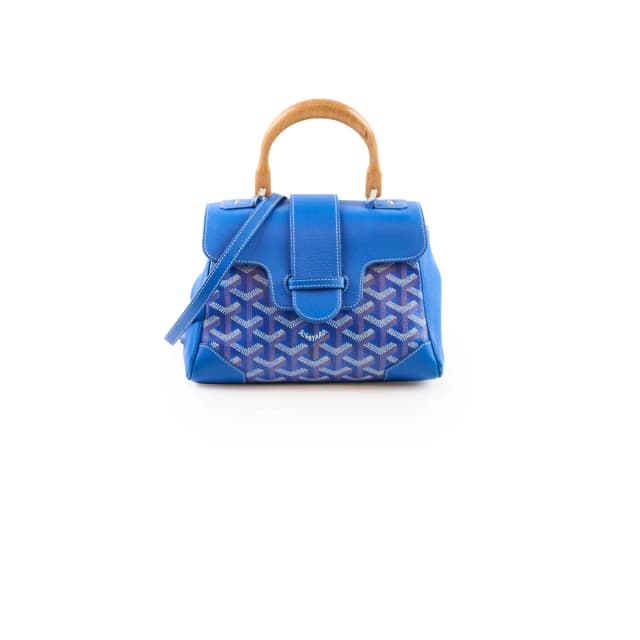 Goyard Saigon Mini Top Handle Bag Sky Blue in Blue Canvas from The Purse Affair, photo 1 of 1
