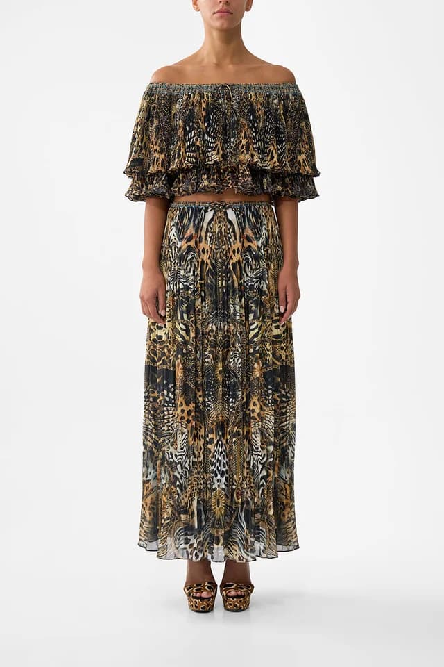 Camilla eBoutique PLEATED MIDI SKIRT FELINE FOLKLORE, image 1 of 1 from CAMILLA