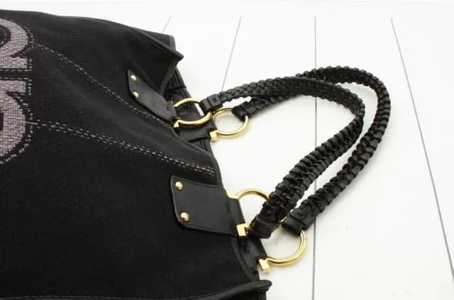 Ferragamo Black Gancini Logo Shopper Tote in Black from Bagriculture, photo 1 of 1
