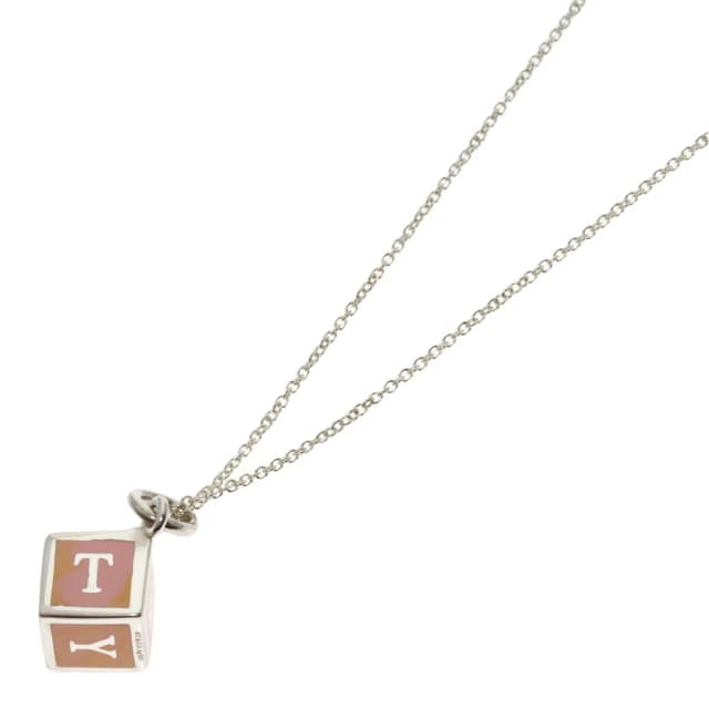 Tiffany & Co. Logo Cube Enamel Necklace from The Reluxe, photo 1 of 1