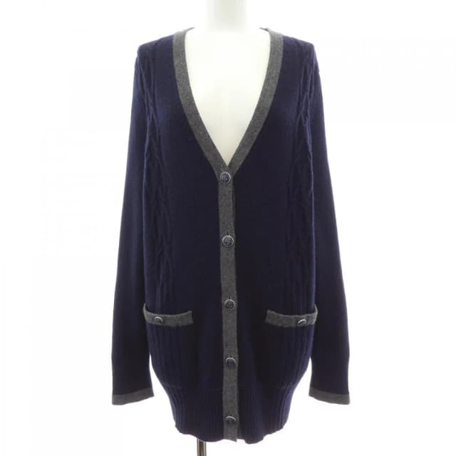 Chanel 18A Long Cardigan Navy in Navy Cashmere from The Reluxe, photo 1 of 1