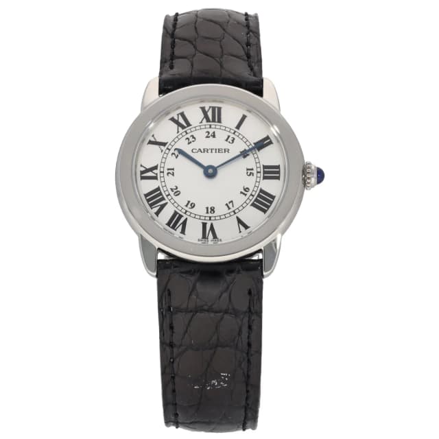 Cartier Ronde Solo W6700155 30mm Stainless Steel Watch in Leather from H&T, photo 1 of 1