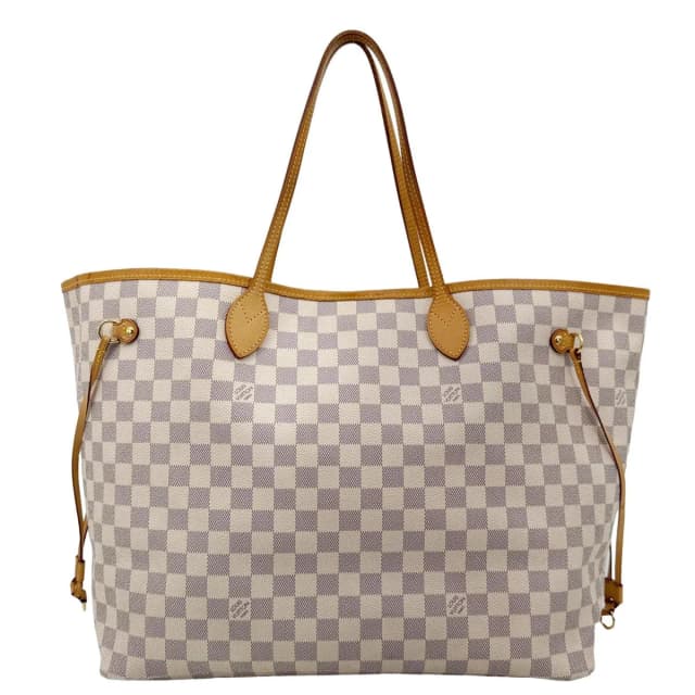 Louis Vuitton Neverfull GM Damier Azur Tote Shoulder Bag White in White Canvas from Dallas Designer Handbags, photo 1 of 1