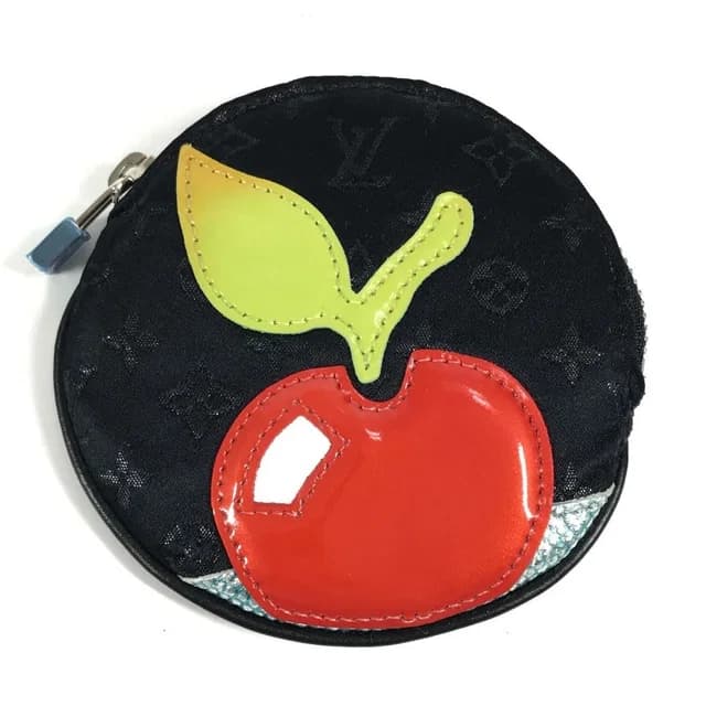 Louis Vuitton Coin Case Comte de Fais Apple Monogram Satin Canvas Black in Black Canvas from The Reluxe, photo 1 of 1