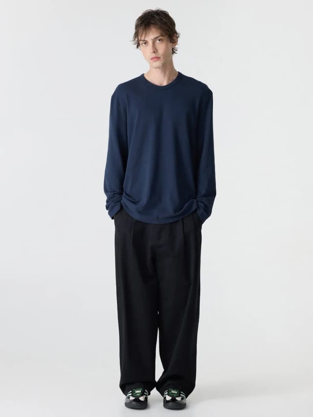 Bassike Terry Heritage Long Sleeve T-Shirt, image 1 of 1 from bassike
