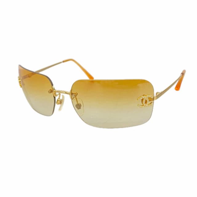 Chanel Sunglasses Acetate Brown Gold Eyewear in Brown from The Reluxe, photo 1 of 1