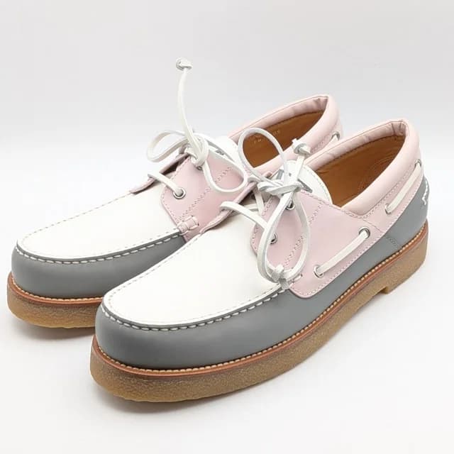 Louis Vuitton Deck Shoes Multicolor White Pink Gray Sneakers in White Leather from The Reluxe, photo 1 of 1