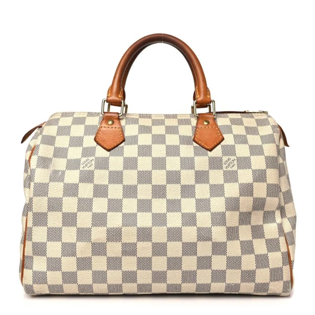 Louis Vuitton Speedy 30 Damier Azur Coated Canvas Bag - White in White Coated canvas from H&T, photo 1 of 1