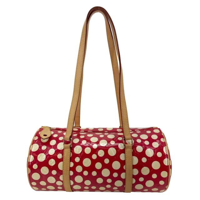 Louis Vuitton Papillon Yayoi Kusama Infinity Dots Monogram Vernis Dots Satchel Bag Red in Red Coated canvas from Dallas Designer Handbags, photo 1 of 1