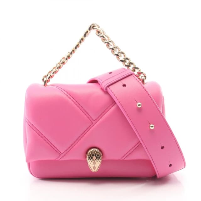 Bvlgari Serpenti Cabochon Mini 2-Way Pink Leather Shoulder Bag in Pink Leather from The Reluxe, photo 1 of 1