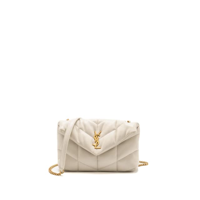 Saint Laurent Toy Loulou Puffer Bag Lambskin White GHW in White Lambskin from EMIER, photo 1 of 1