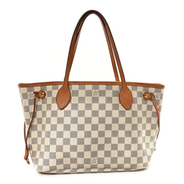 Louis Vuitton Neverfull Damier Azur Coated Canvas Bag - White in White Coated canvas from H&T, photo 1 of 1