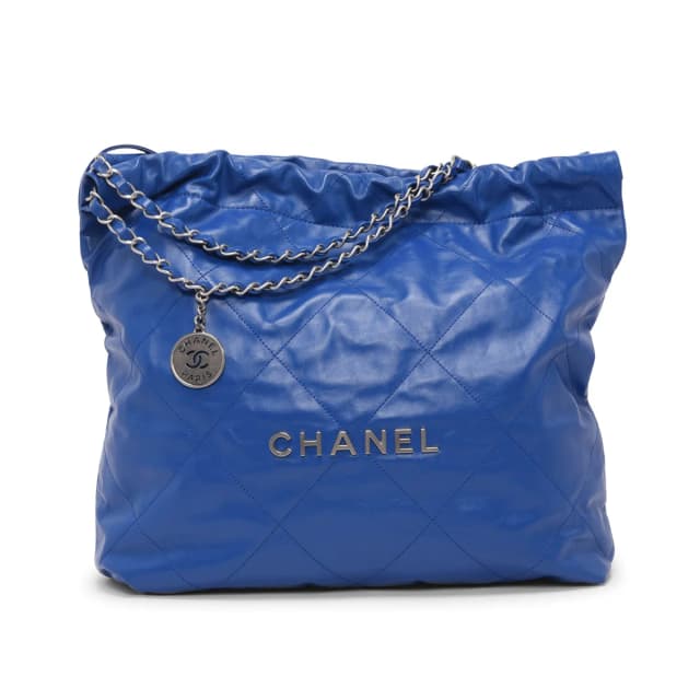 Chanel Shiny Calfskin Small 22 Bag in Royal Blue Calfskin from Blue Spinach, photo 1 of 1