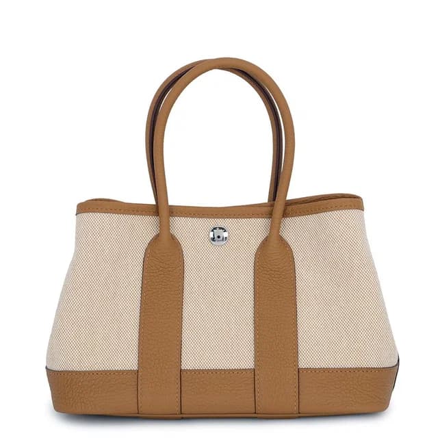 Hermès Tote Bag Neo Garden 23 Party Biscuit Ecru Silver Negonda Toile in Silver from The Reluxe, photo 1 of 1