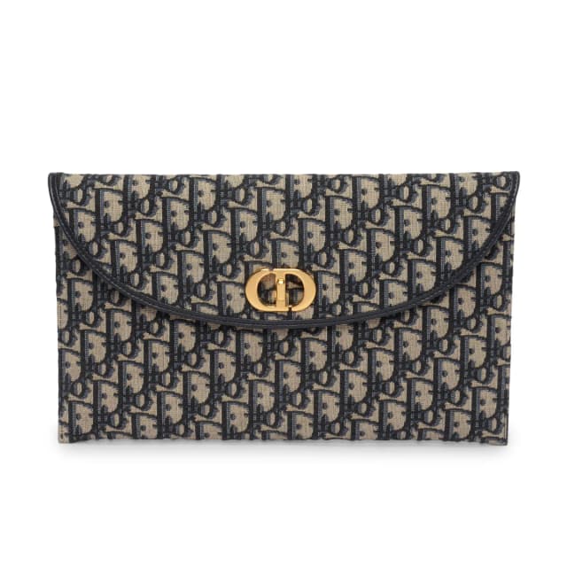Dior Oblique Jacquard 30 Montaigne Avenue Pouch with Flap in Blue from Blue Spinach, photo 1 of 1