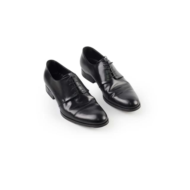 Louis Vuitton Men's Leather Shoes Black Size 6 in Black Leather from The Purse Affair, photo 1 of 1