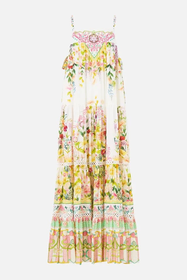 Camilla eBoutique LONG TIERED DRESS WITH BOW TIES THE CALL OF CATALONIA, image 1 of 1 from CAMILLA