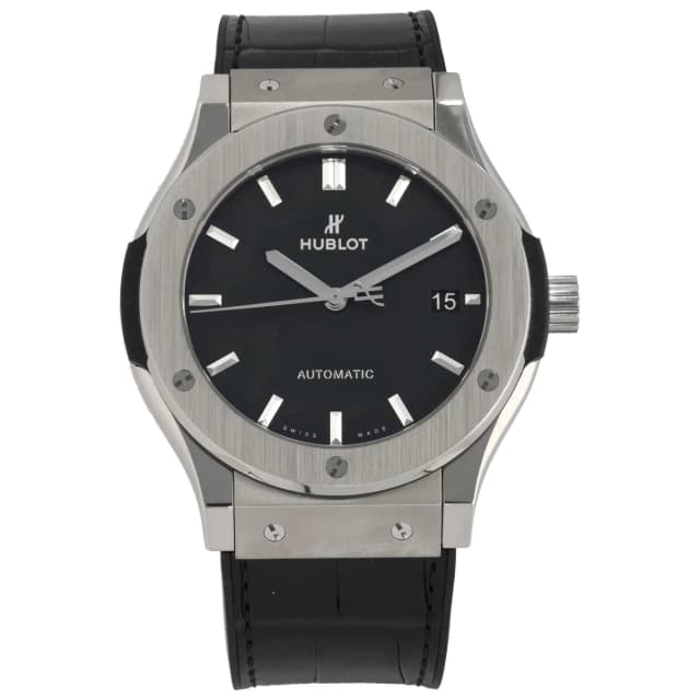 Hublot Classic Fusion 45mm Titanium Watch in Leather from H&T, photo 1 of 1
