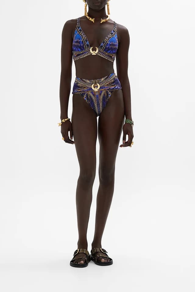 Camilla eBoutique HIGH WAIST PANT WITH TRIM OTHER SIDE OF THE OASIS, image 1 of 1 from CAMILLA