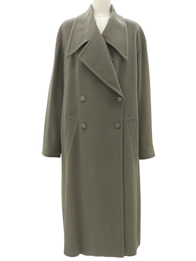 Chanel 1998 CC mark button long coat #42 khaki from VINTAGE QOO TOKYO, photo 1 of 1