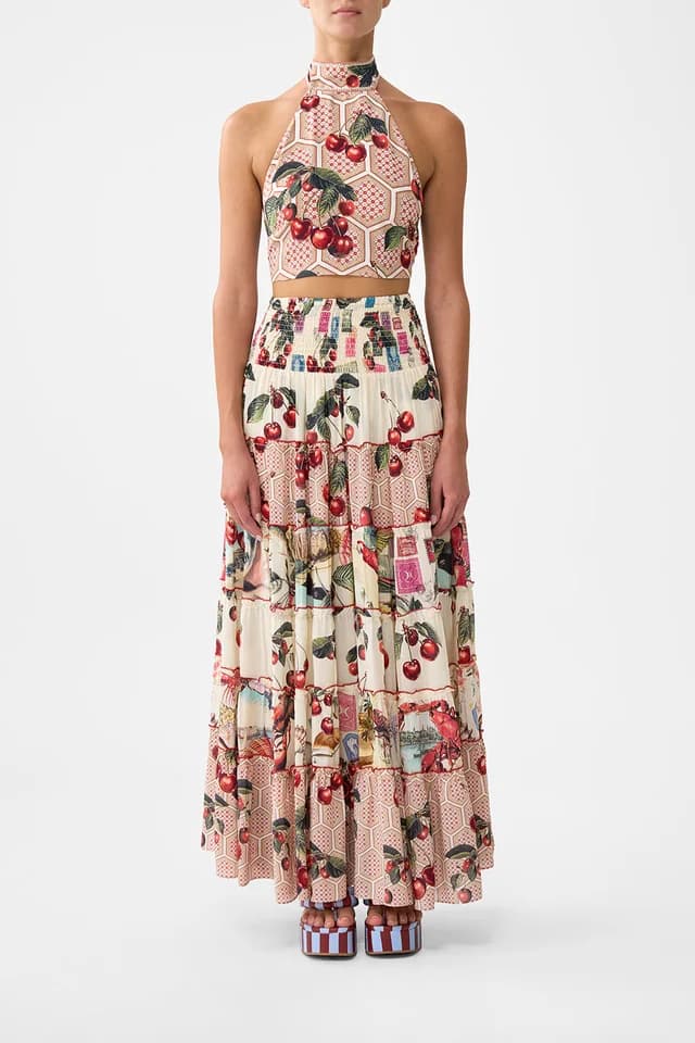 Camilla eBoutique HALTER TIE BACK TOP NOTES FROM THE ROAD, image 1 of 1 from CAMILLA