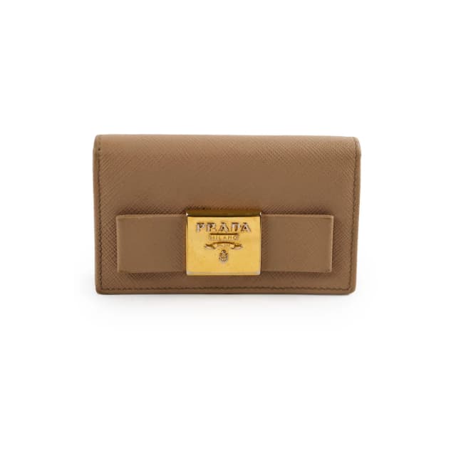 Prada Card Holder Beige in Beige Leather from The Purse Affair, photo 1 of 1
