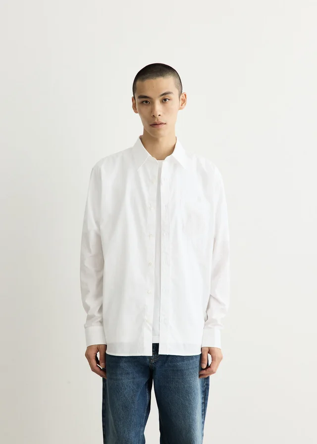 A.P.C. Owen Shirt in AAB WHITE, image 1 of 1 from Incu