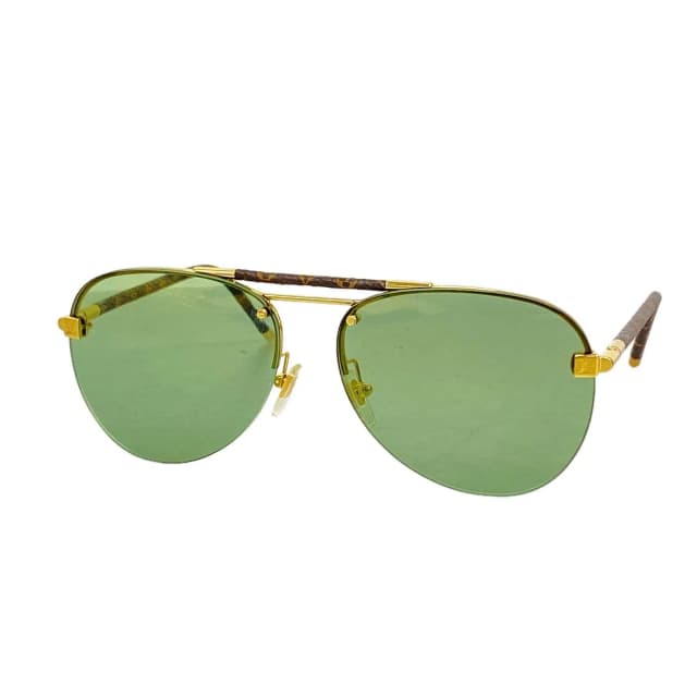 Louis Vuitton Sunglasses Monogram Clockwise Green Brown Eyewear in Brown from The Reluxe, photo 1 of 1
