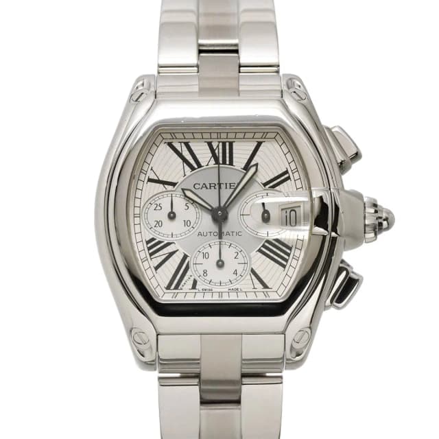 Cartier Roadster Chronograph Watch Date Silver Automatic in Silver from The Reluxe, photo 1 of 1