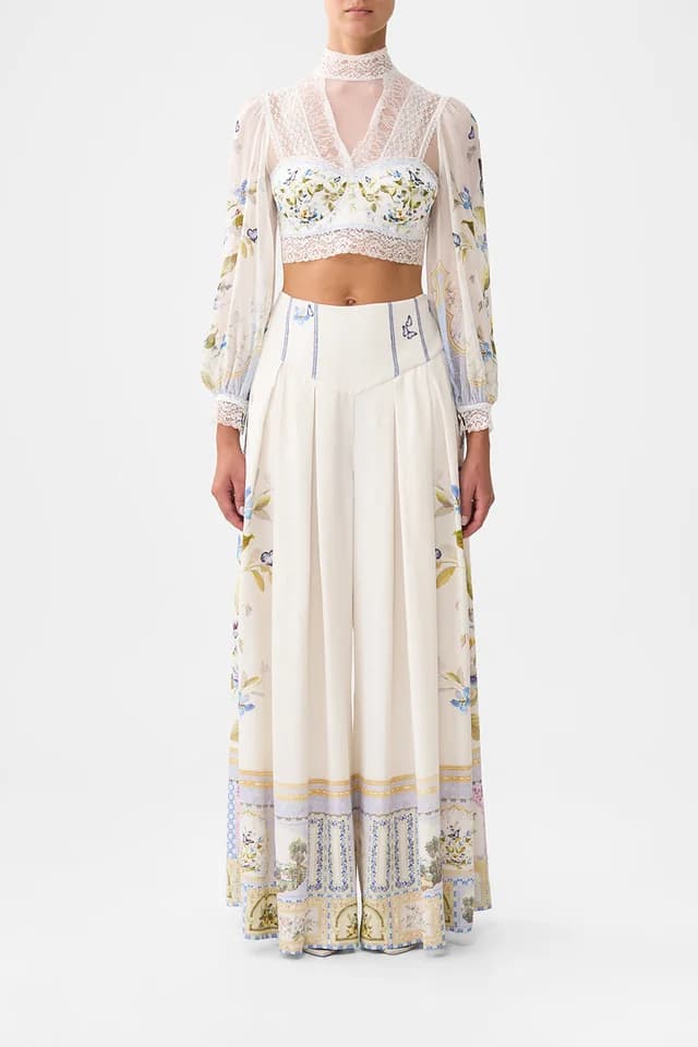 Camilla eBoutique CORSET WAIST WIDE LEG PANT BOTANICAL BALLADS, image 1 of 1 from CAMILLA
