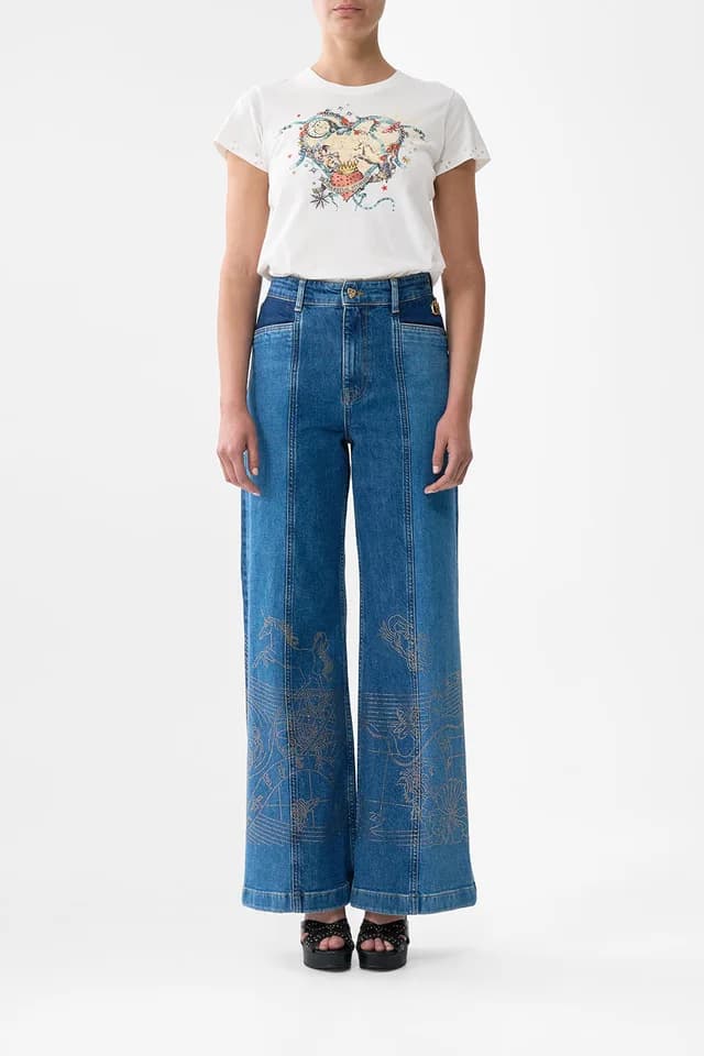 Camilla eBoutique JENNA ZODIAC ZONE HIGH WAISTED FLARE DENIM, image 1 of 1 from CAMILLA