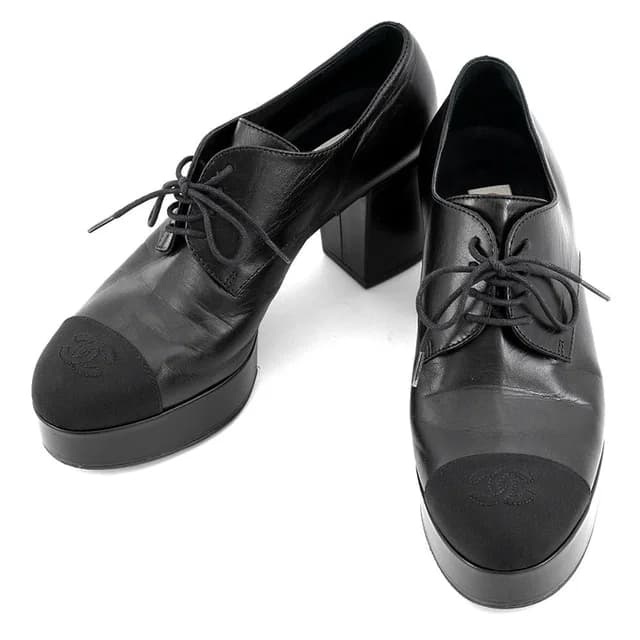 Chanel Loafers Lace-up Shoes Shiny Goatskin in Goatskin from The Reluxe, photo 1 of 1