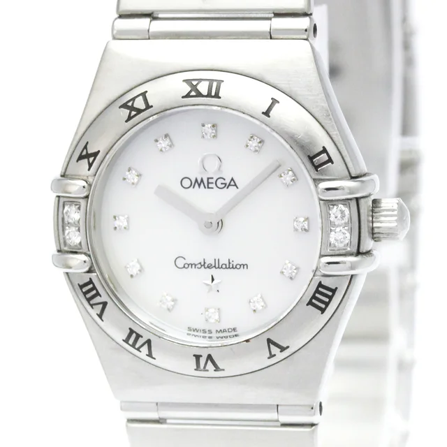 Omega Constellation Diamond MOP Dial Steel Quartz Ladies Watch 1566.76 Polished in White shell from Elady, photo 1 of 1