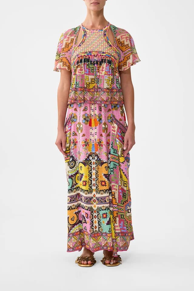 Camilla eBoutique CUT-OUT HARNESS TOP PATCHWORK PANORAMA, image 1 of 1 from CAMILLA
