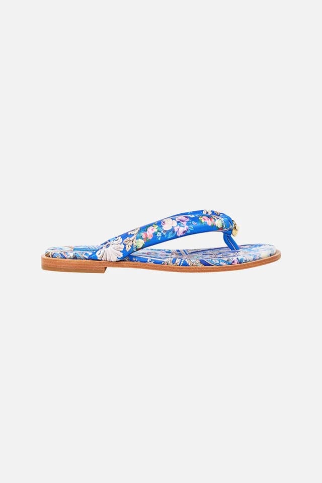 Camilla eBoutique LINA PADDED THONGS OTTOMAN OPULENCE, image 1 of 1 from CAMILLA