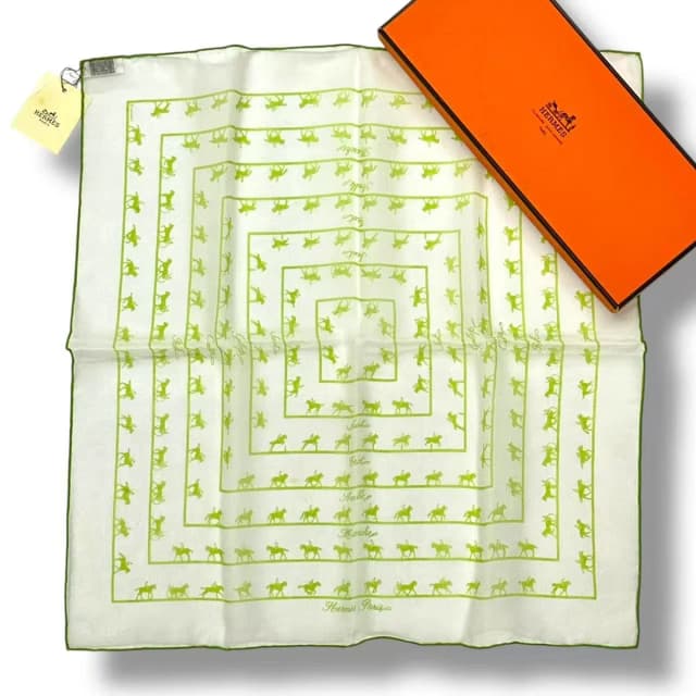 Hermès Scarf Silk Saut Galop Canter Rack in Silk from The Reluxe, photo 1 of 1