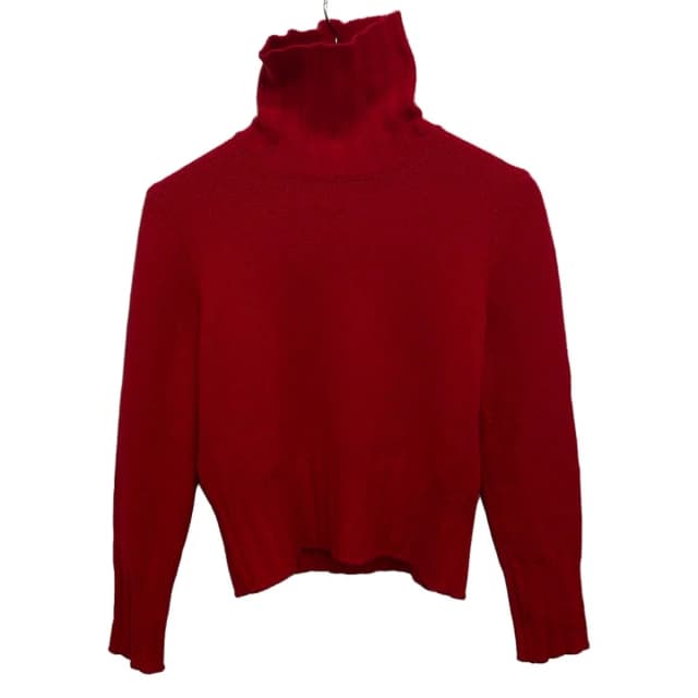 Brunello Cucinelli Long Sleeve Sweater Red Turtleneck Cashmere M in Red Cashmere from The Reluxe, photo 1 of 1