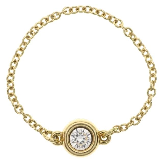Tiffany & Co. 18k Yellow Gold Elsa Peretti Bayazade Chain Ring in Yellow from The Reluxe, photo 1 of 1