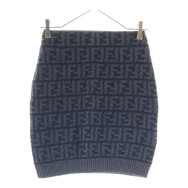 Fendi Zucca Skirt Black Cashmere in Black Cashmere from The Reluxe, photo 1 of 1
