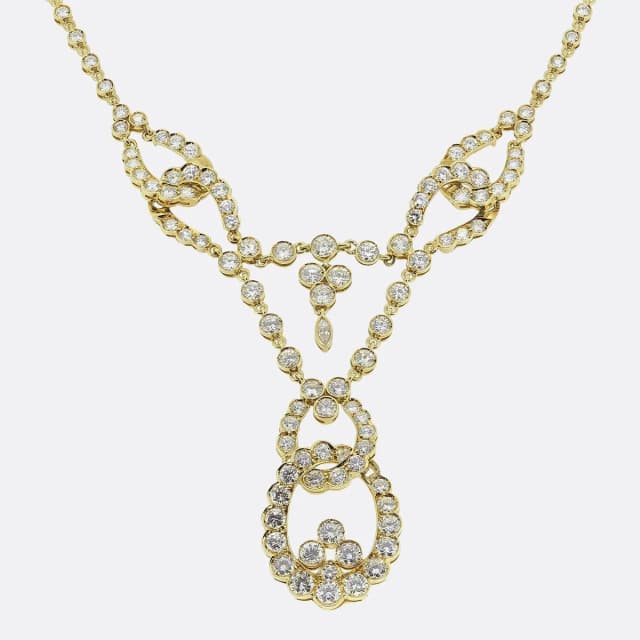 Cartier Vintage Diamond Festoon Necklace from The Vintage Jeweller, photo 1 of 1