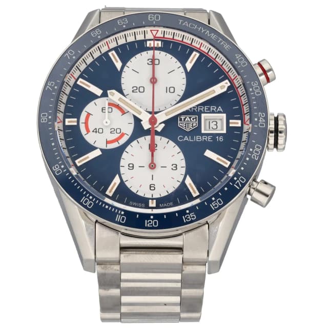 TAG Heuer Carrera CV201AR-0 41mm Stainless Steel Watch from H&T, photo 1 of 1
