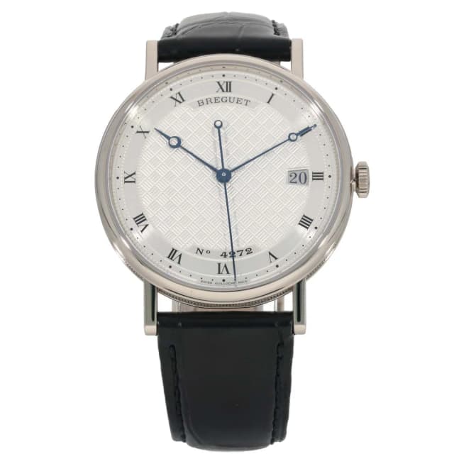 Breguet Classique 5177 38mm White Gold Watch in White Leather from H&T, photo 1 of 1