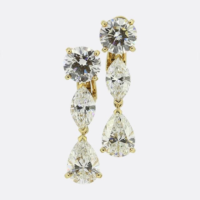 Cartier Diamond Drop Earrings from The Vintage Jeweller, photo 1 of 1