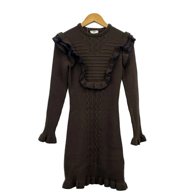 Fendi Dress US 4 Dark Brown Navy Knit S in Brown from The Reluxe, photo 1 of 1