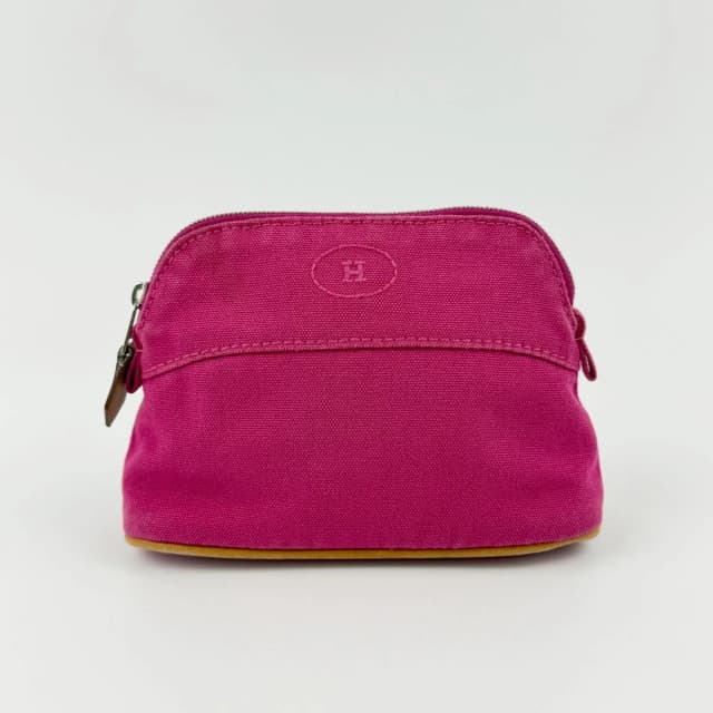 Hermès Bolide Pouch Logo Canvas Pink Vintage in Pink Canvas from The Reluxe, photo 1 of 1