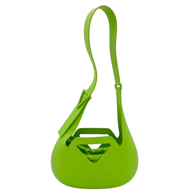 Bottega Veneta Lime Green Punch Rubber Molded Shoulder Bag in Green from Clotheshorse Anonymous, photo 1 of 1